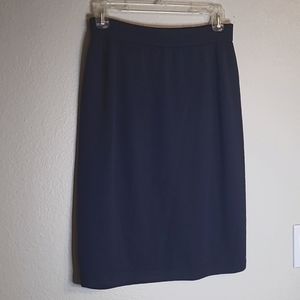 St John Basics dark blue knit skirt, size 4